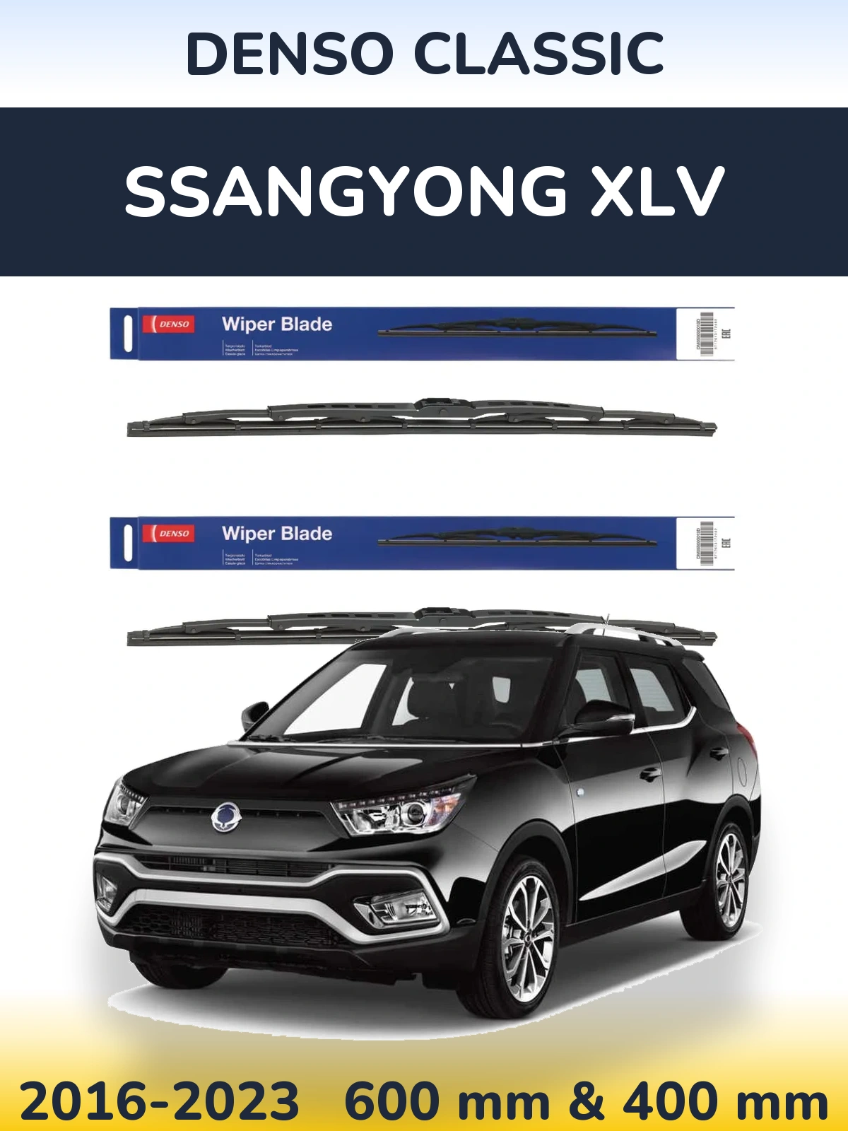 Sada předních stěračů Denso Classic 600 a 400 mm pro SsangYong XLV 2016-2023