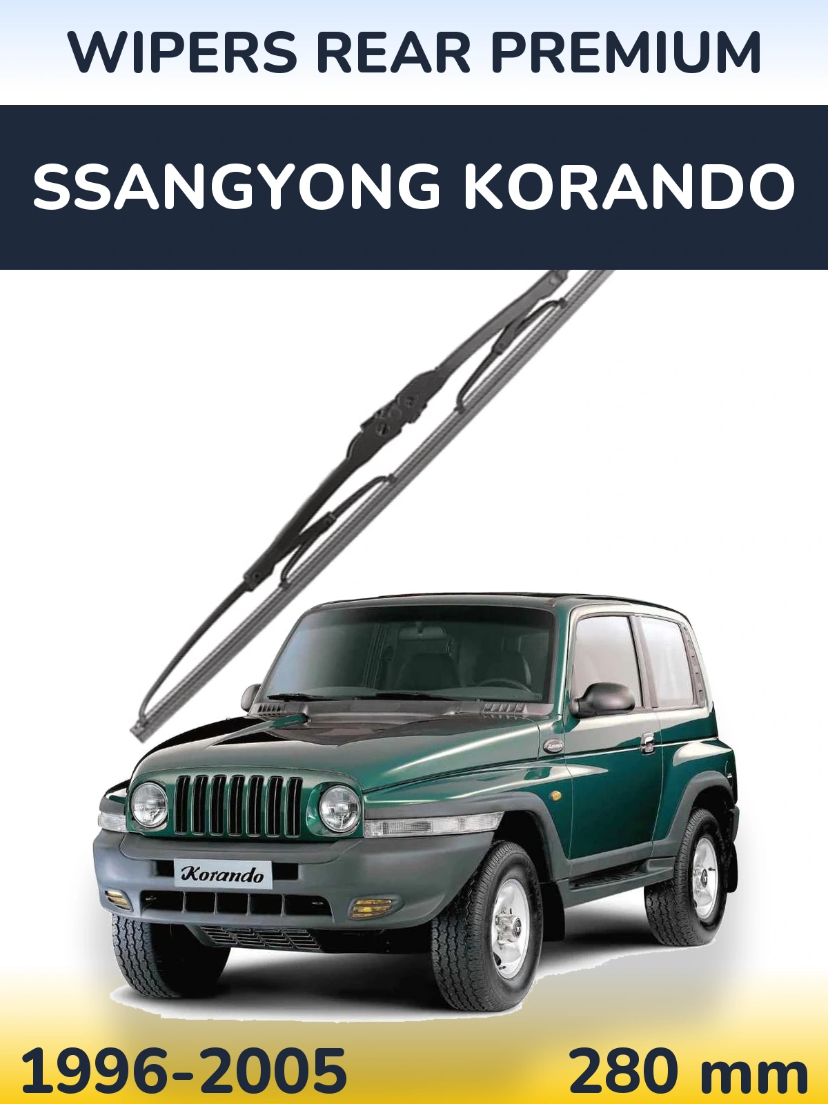 Zadní stěrač WIPERS REAR PREMIUM 280 mm pro SsangYong Korando 1996-2005