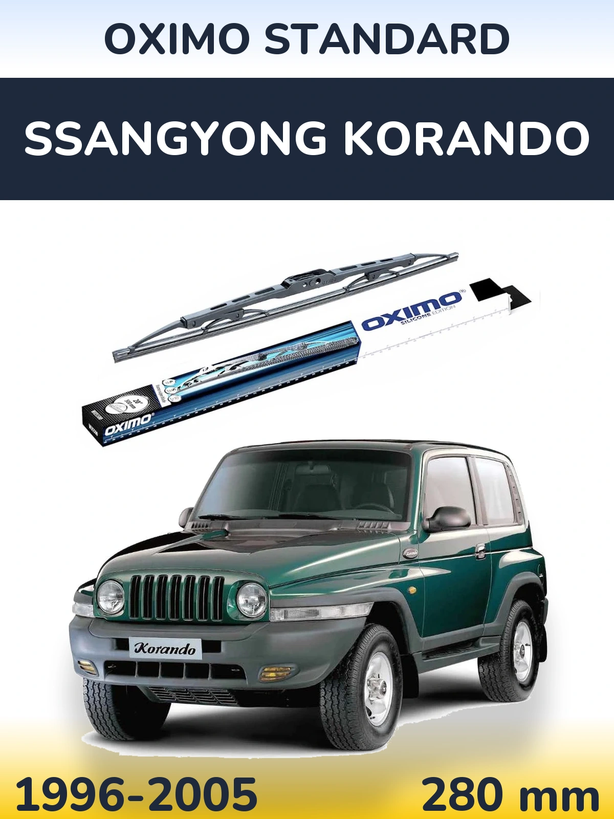 Zadní stěrač Oximo Standard 275 mm pro SsangYong Korando 1996-2005