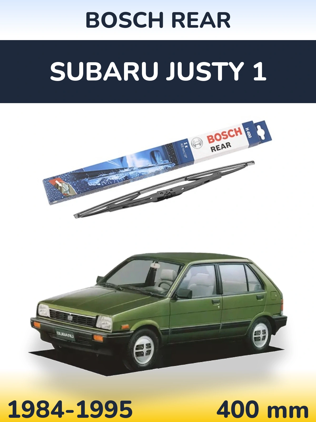 Zadní stěrač BOSCH Rear 400 mm pro Subaru Justy 1 1984-1995