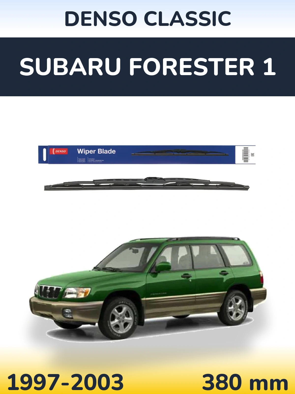 Zadní stěrač Denso Classic 380 mm pro Subaru Forester 1 1997-2003