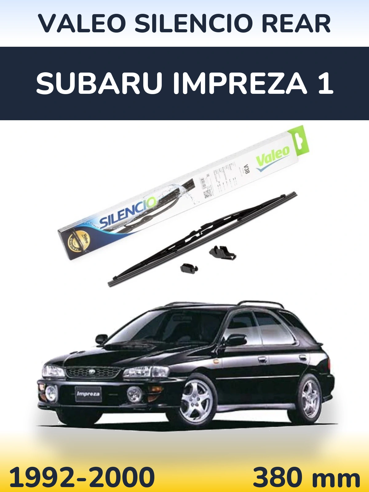 Zadní stěrač Valeo Silencio Rear 380 mm pro Subaru Impreza 1 1992-2000
