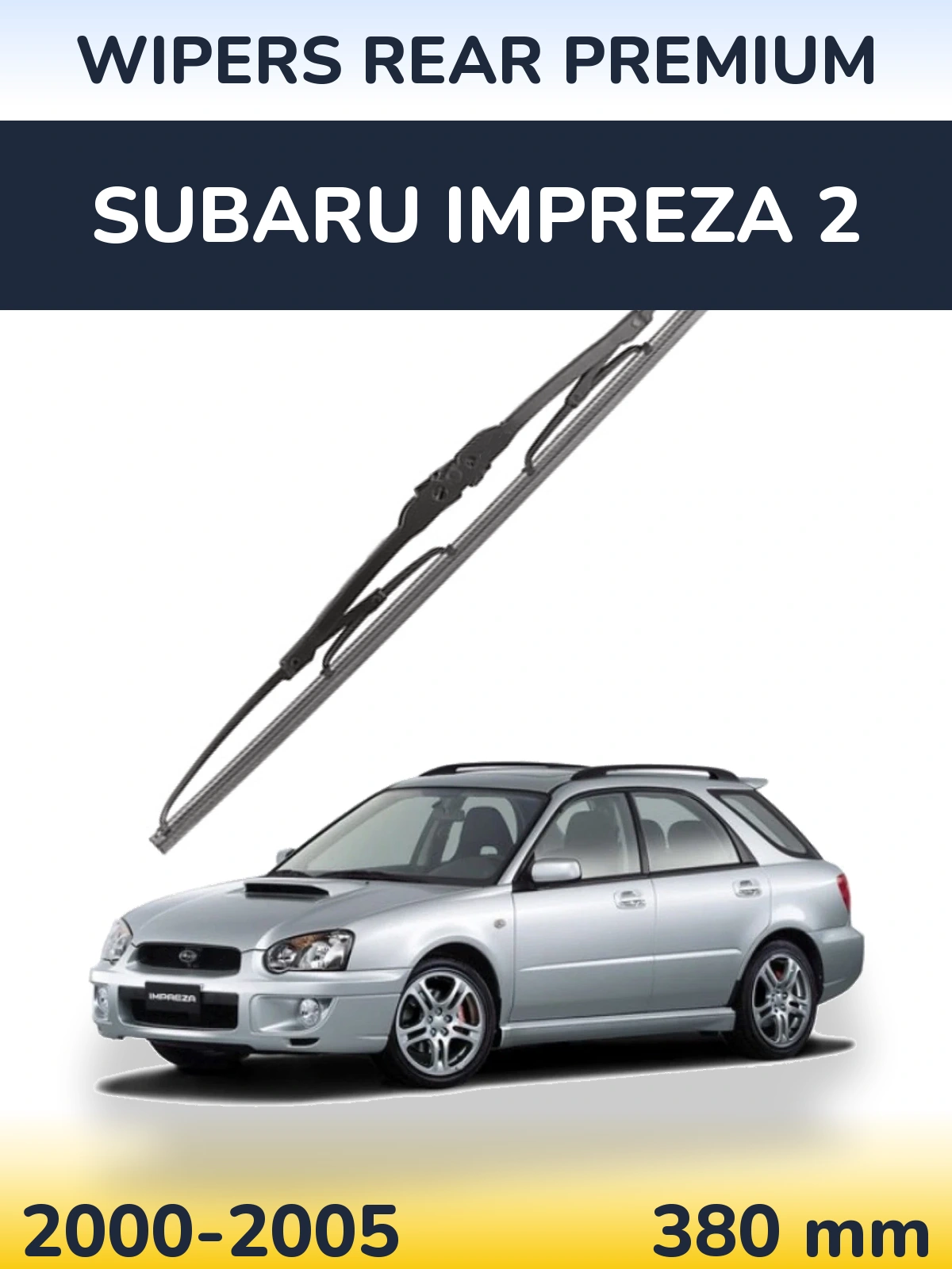 Задня щітка WIPERS REAR PREMIUM 380 мм для Subaru Impreza 2 2000-2005