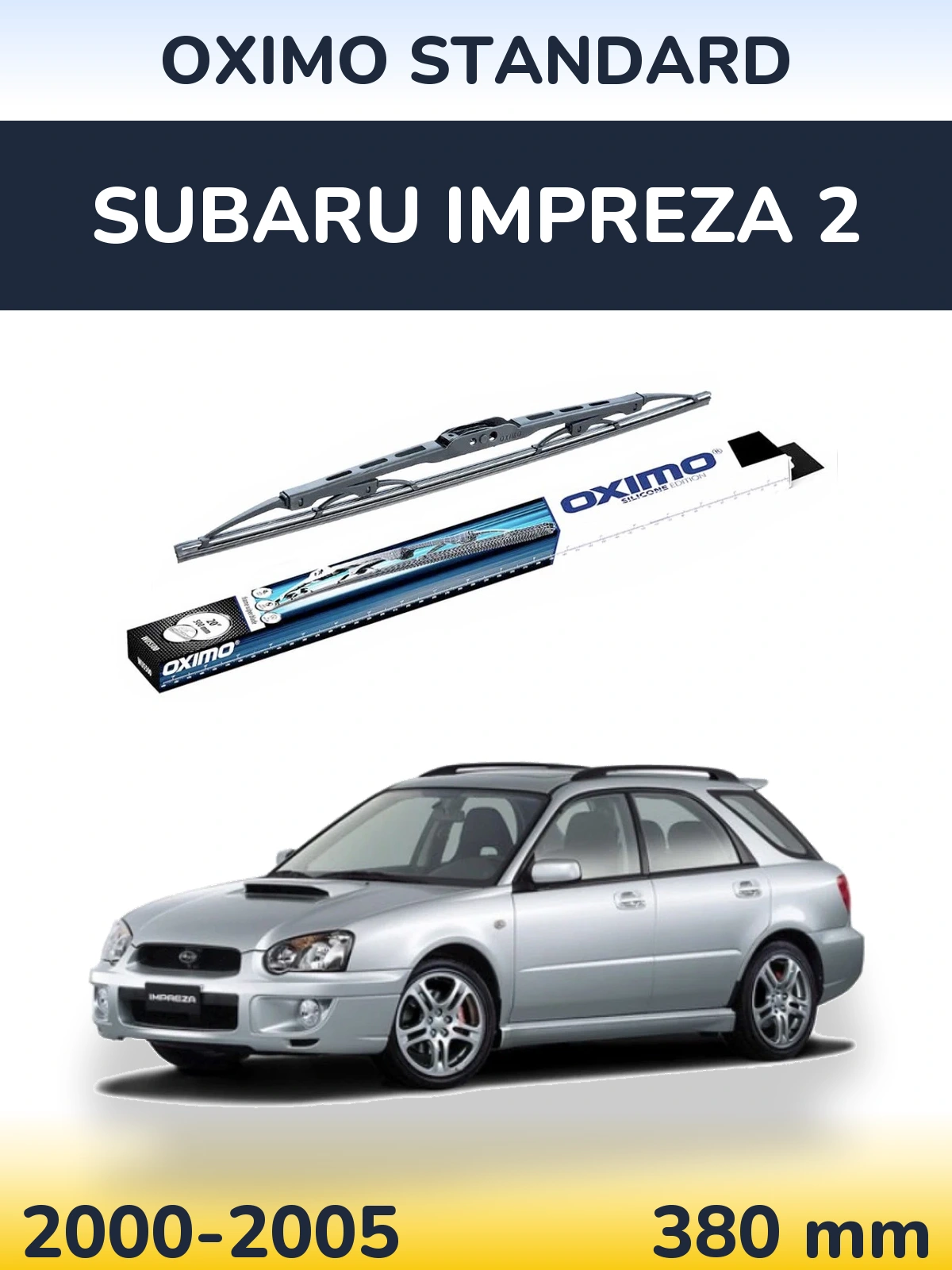 Zadní stěrač Oximo Standard 375 mm pro Subaru Impreza 2 2000-2005