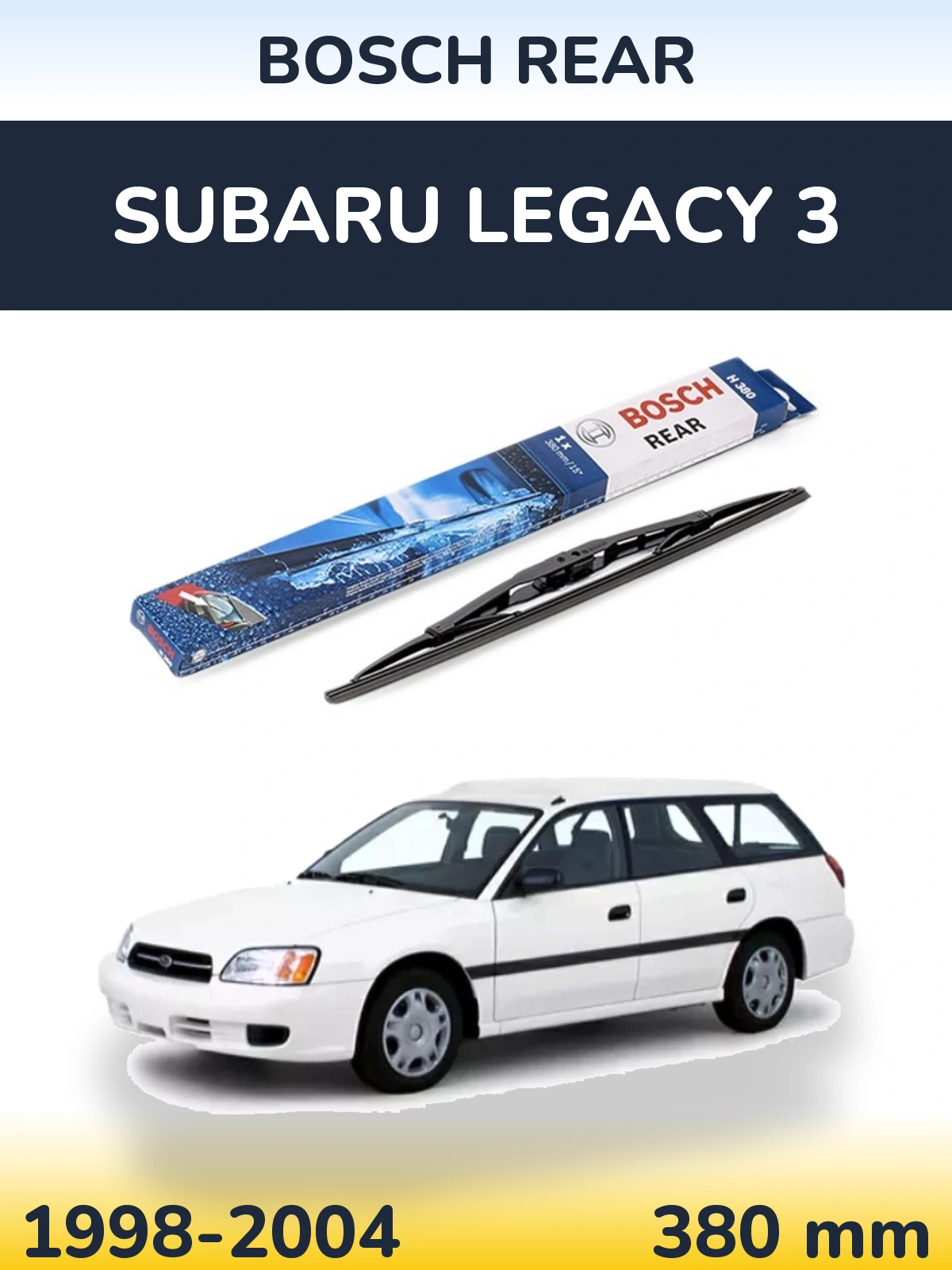 Задня щітка BOSCH Rear 380 мм для Subaru Legacy 3 1998-2004
