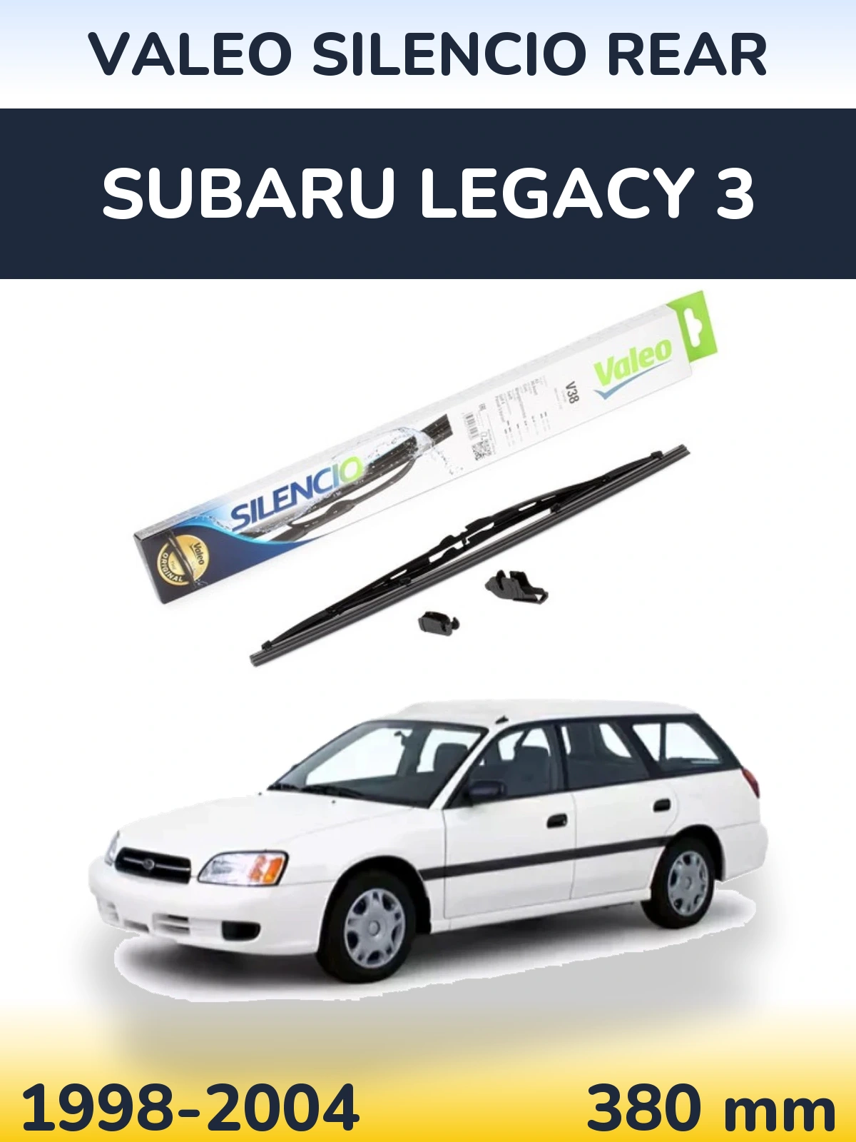 Zadní stěrač Valeo Silencio Rear 380 mm pro Subaru Legacy 3 1998-2004