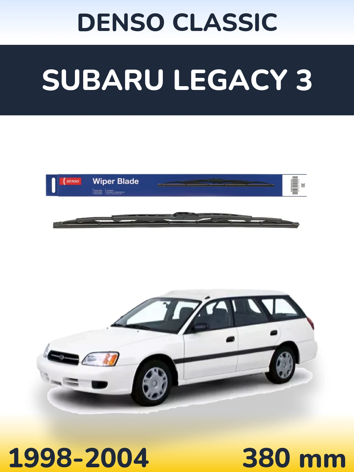 Zadní stěrač Denso Classic 380 mm pro Subaru Legacy 3 1998-2004
