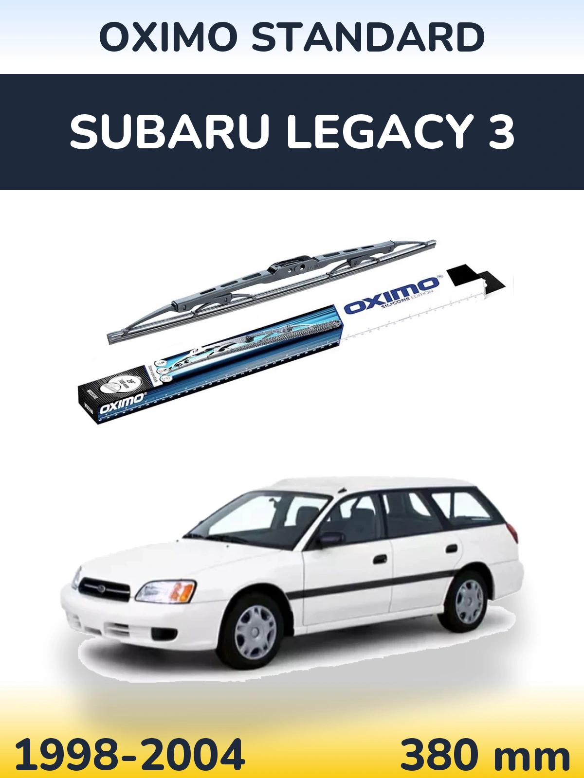 Zadní stěrač Oximo Standard 375 mm pro Subaru Legacy 3 1998-2004