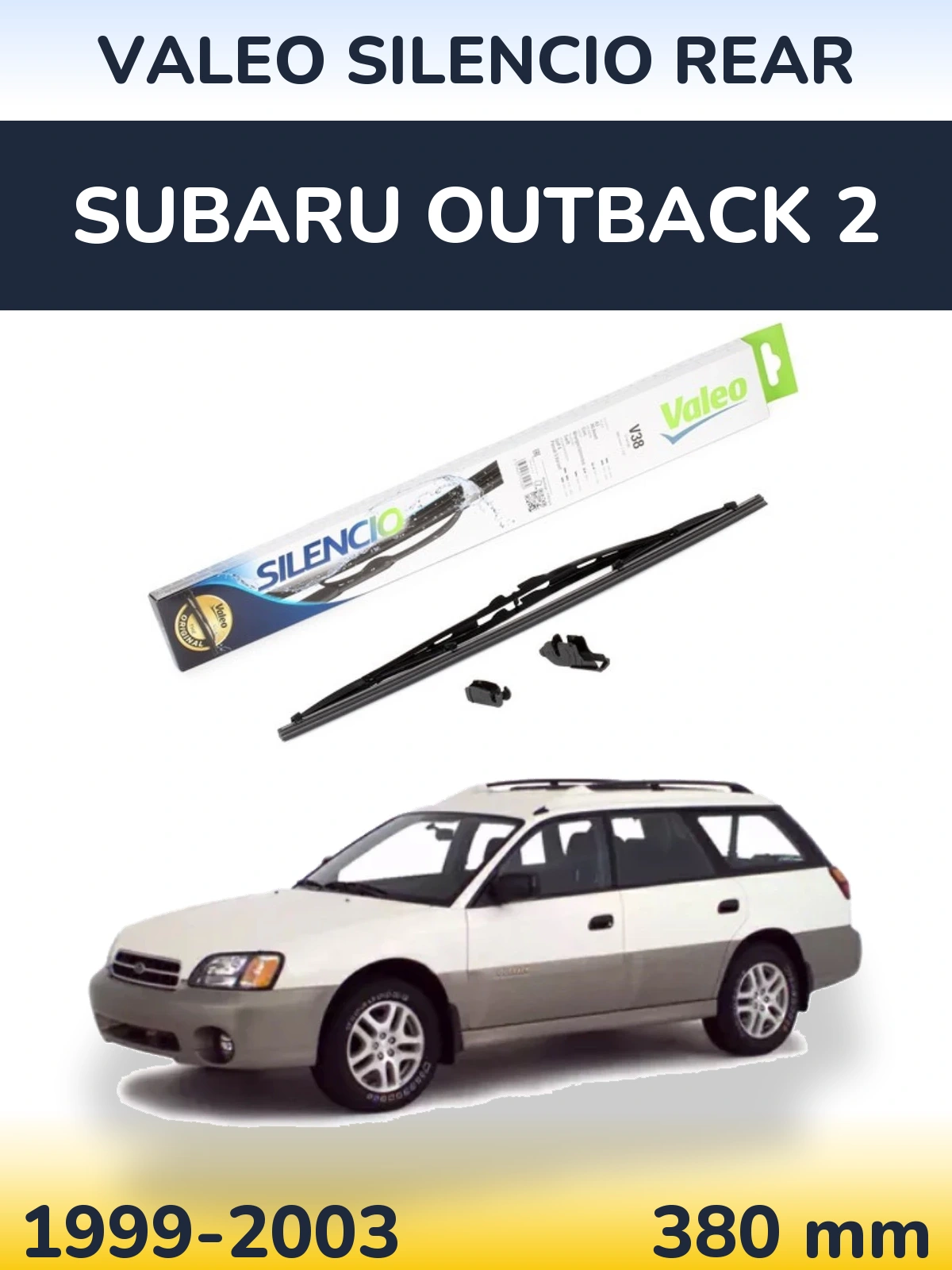Zadní stěrač Valeo Silencio Rear 380 mm pro Subaru Outback 2 1999-2003
