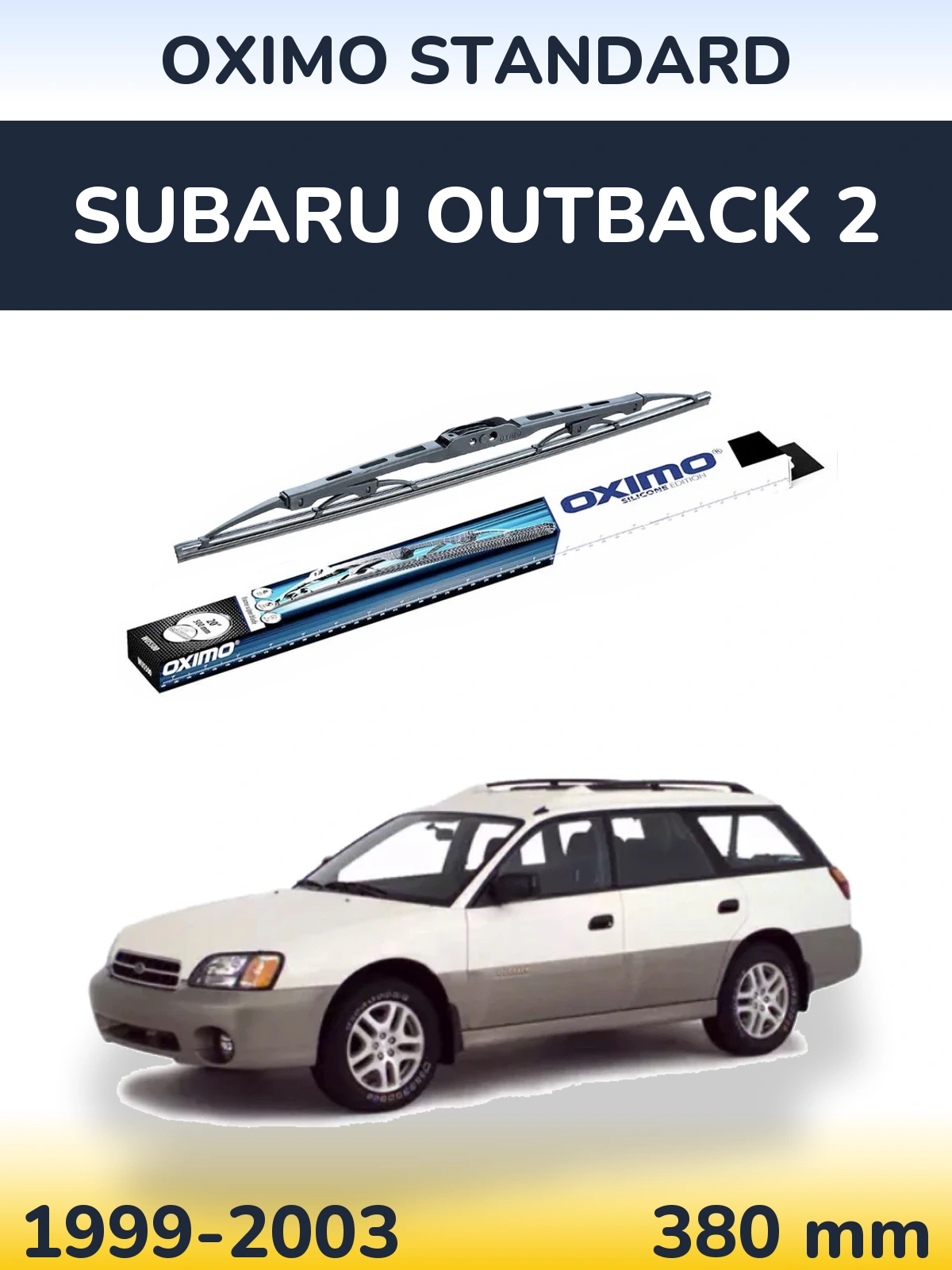 Задня щітка Oximo Standard 375 мм для Subaru Outback 2 1999-2003