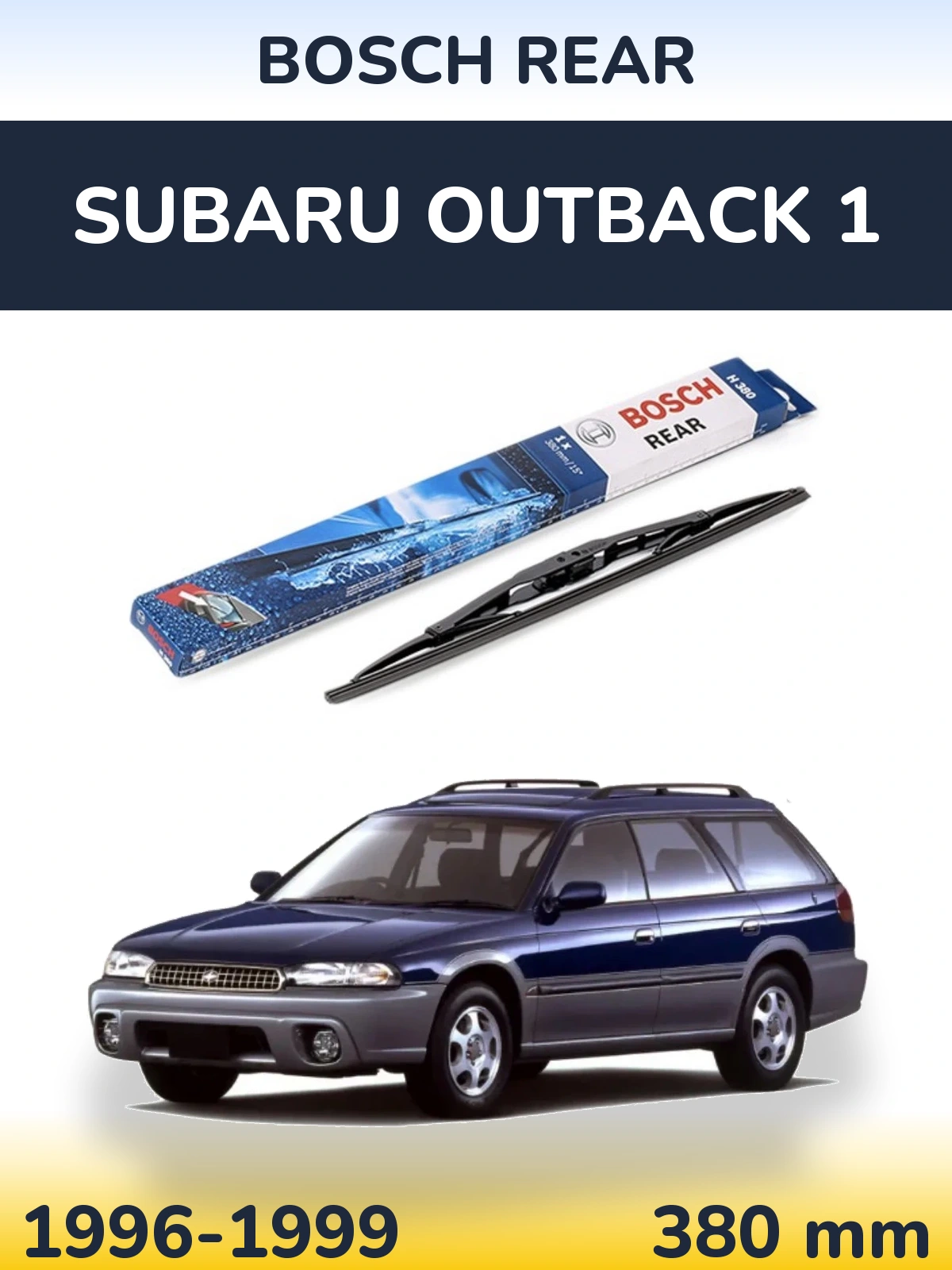 Zadní stěrač BOSCH Rear 380 mm pro Subaru Outback 1 1996-1999