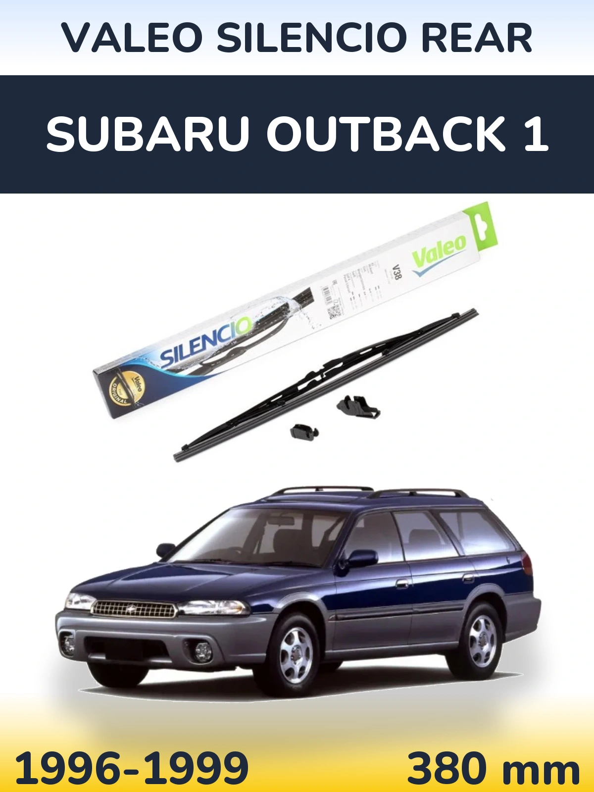 Zadní stěrač Valeo Silencio Rear 380 mm pro Subaru Outback 1 1996-1999