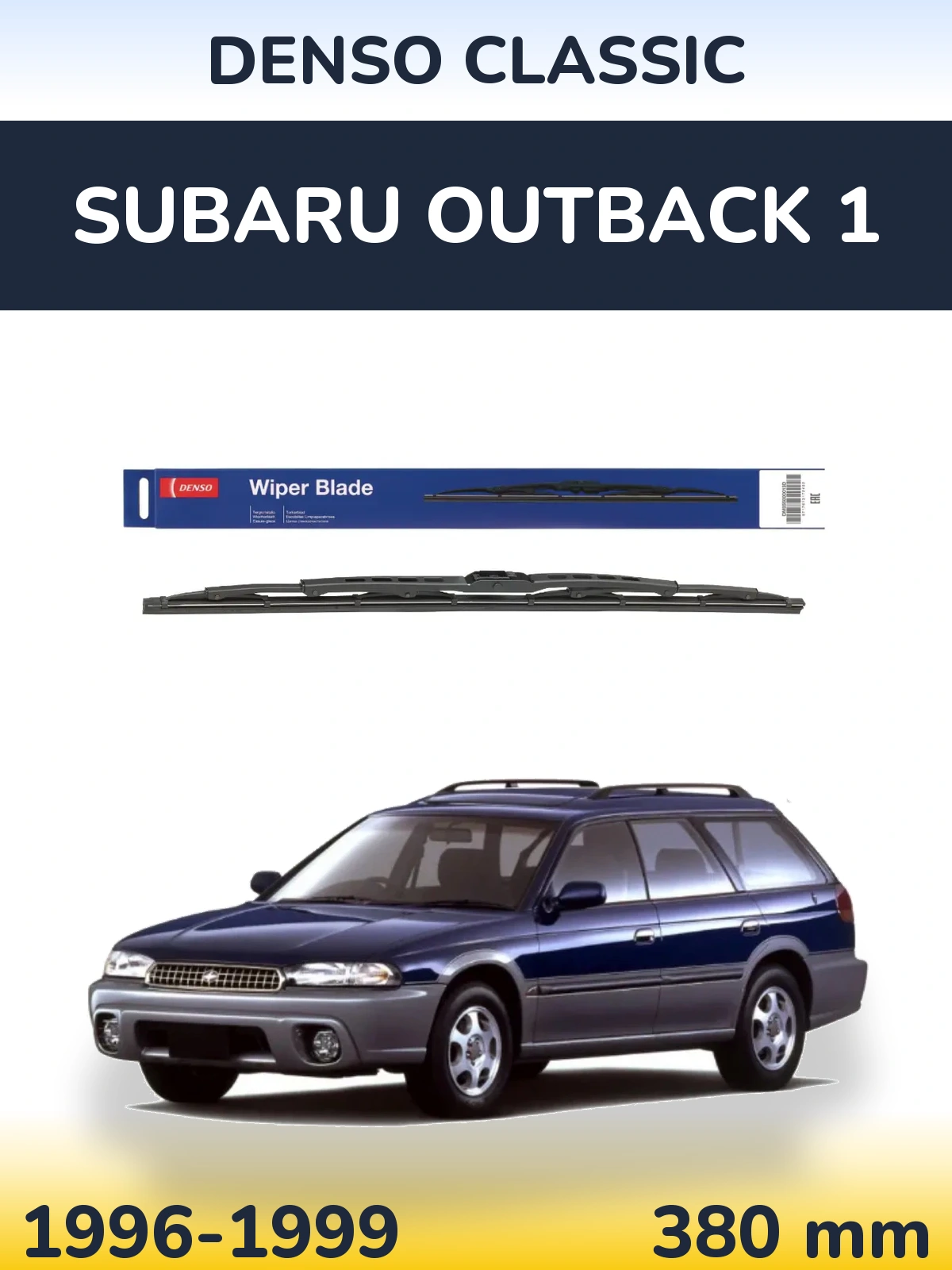 Zadní stěrač Denso Classic 380 mm pro Subaru Outback 1 1996-1999