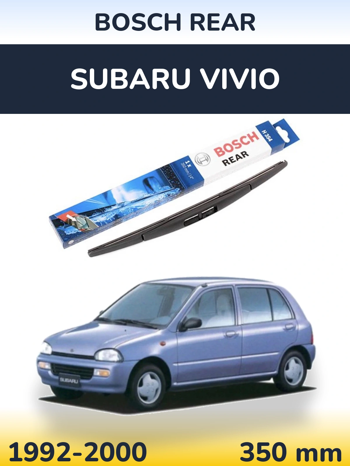 Задня щітка BOSCH Rear 350 мм для Subaru Vivio 1992-2000