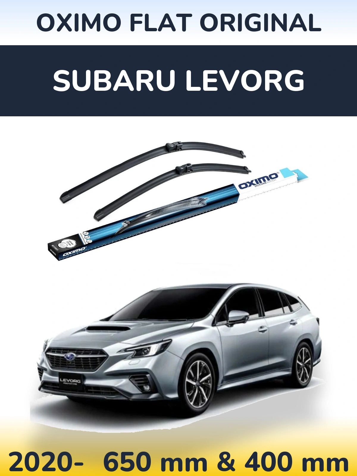 Sada předních stěračů Oximo Flat Original 650 a 400 mm pro Subaru Levorg 2020-2026