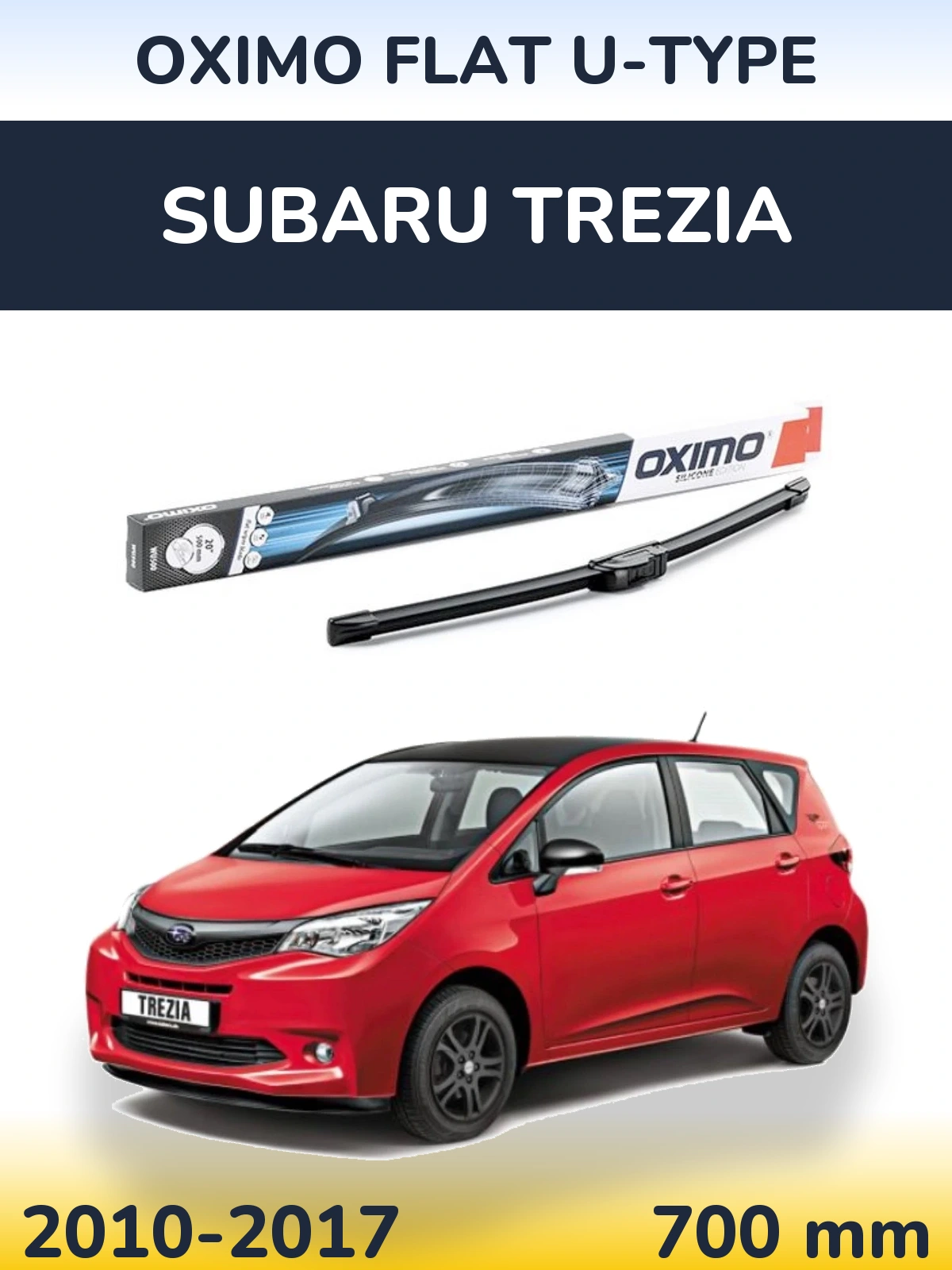 Přední stěrač Oximo Flat U-type 700 mm pro Subaru Trezia 2010-2017