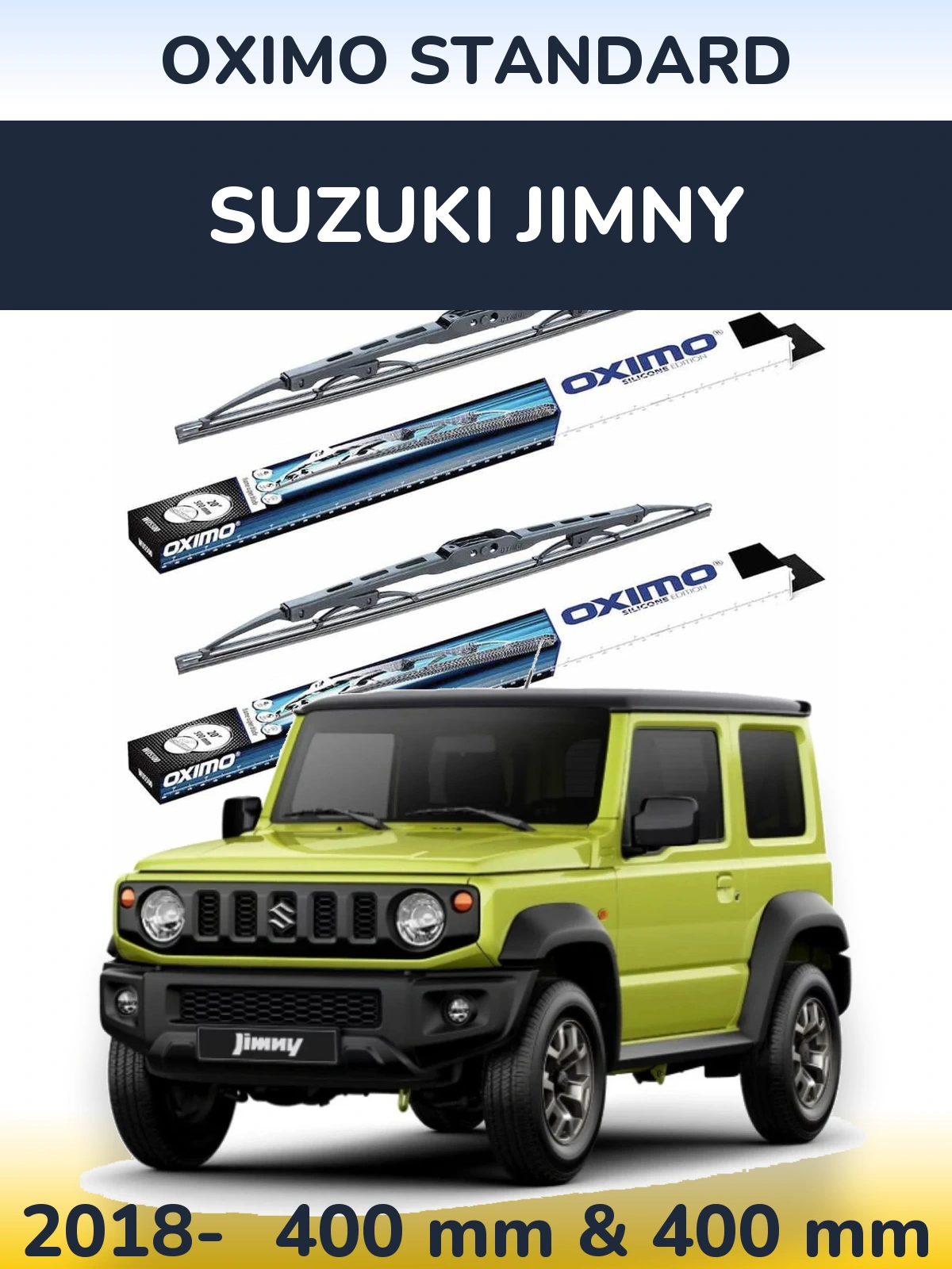 Sada předních stěračů Oximo Standard 400 a 400 mm pro Suzuki Jimny 2018-2026