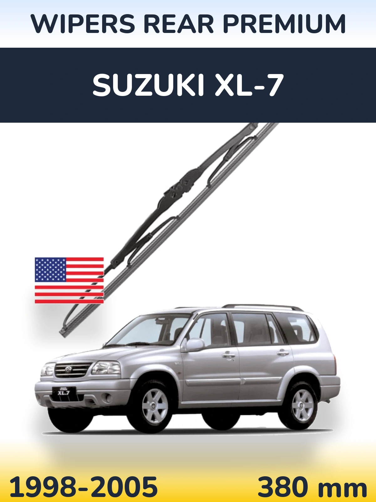Zadní stěrač WIPERS REAR PREMIUM 380 mm pro Suzuki XL-7 1998-2005