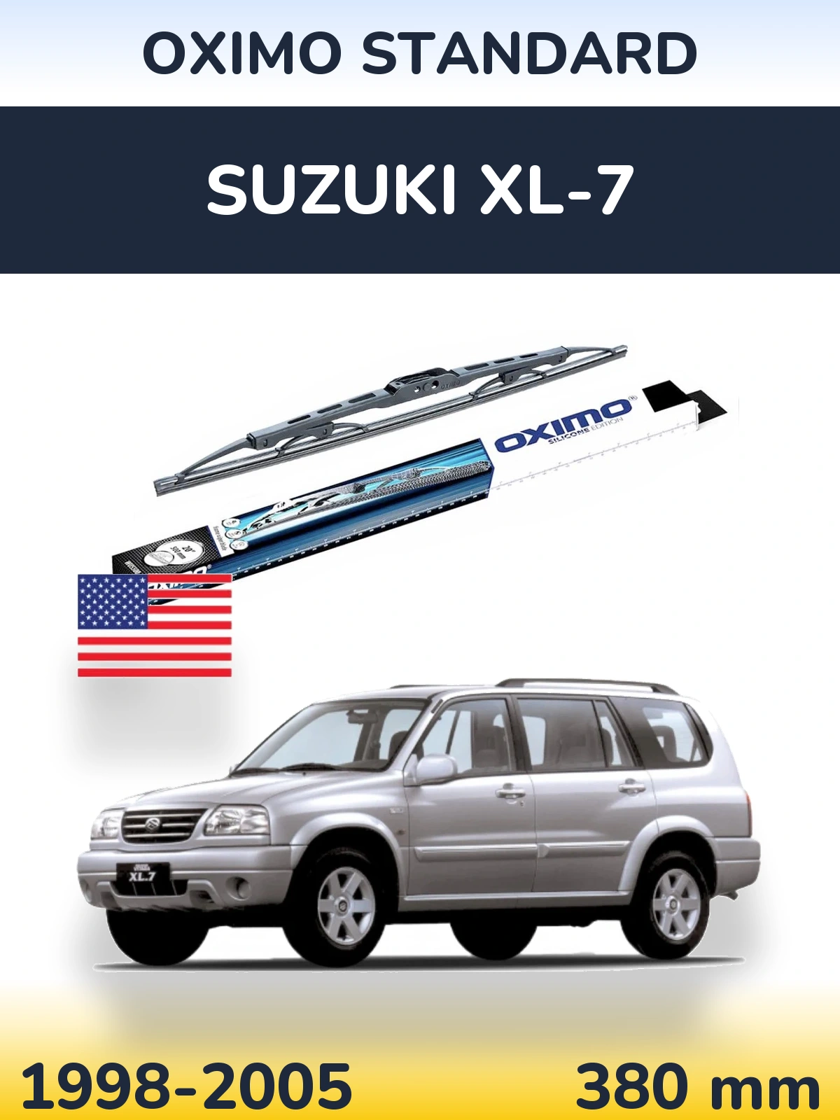 Zadní stěrač Oximo Standard 375 mm pro Suzuki XL-7 1998-2005