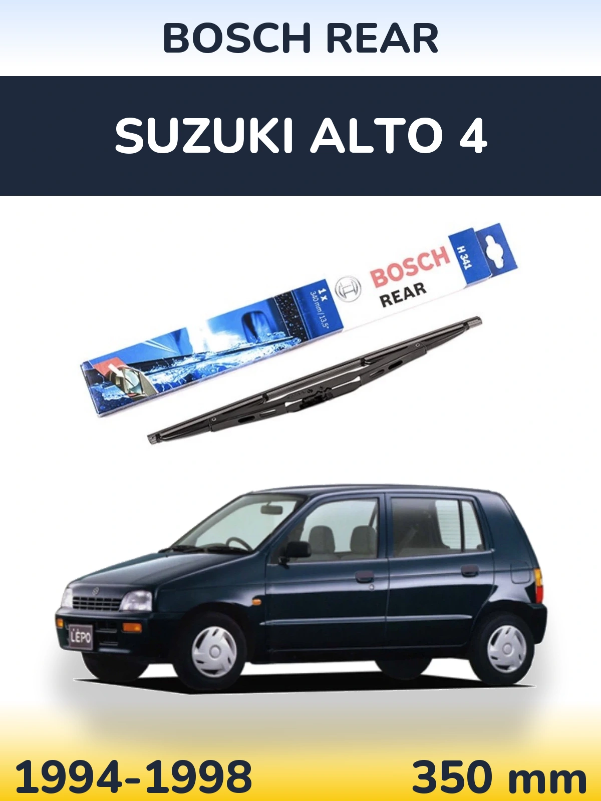 Zadní stěrač BOSCH Rear 340 mm pro Suzuki Alto 4 1994-1998