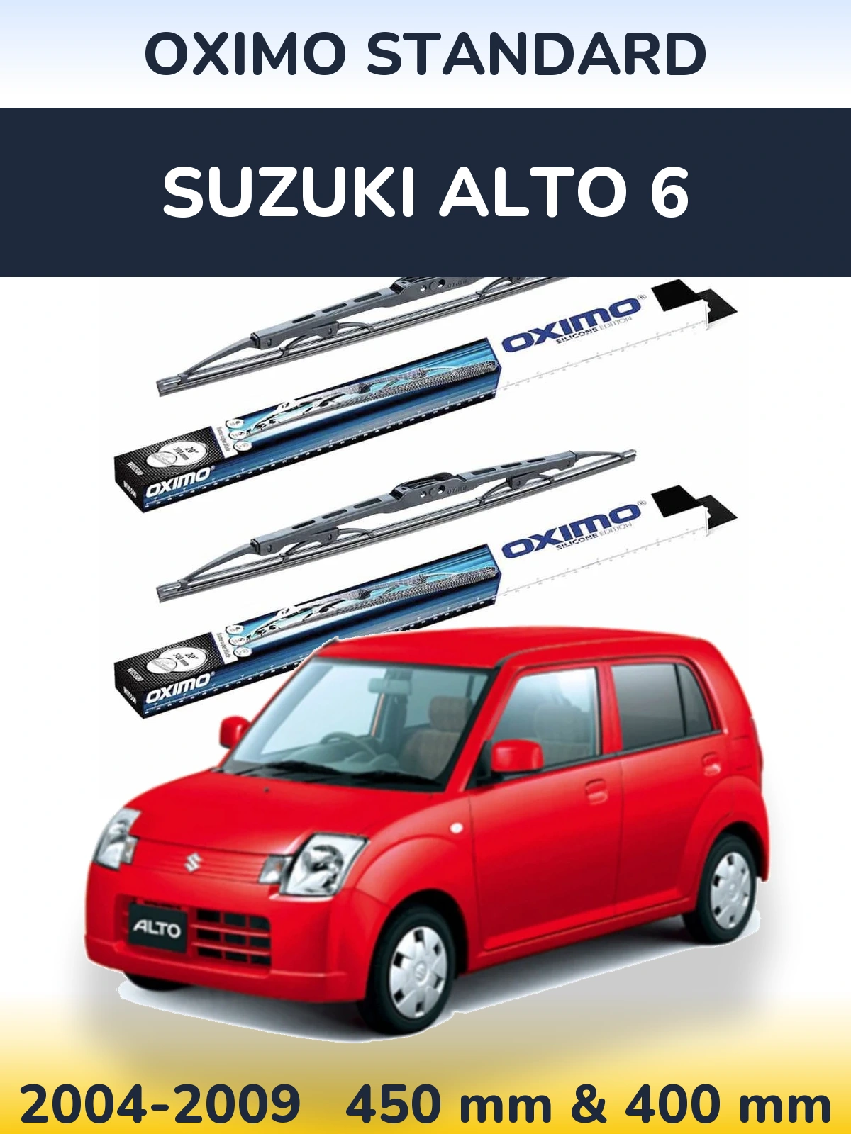 Комплект передніх щіток Oximo Standard 450 & 400 мм для Suzuki Alto 6 2004-2009