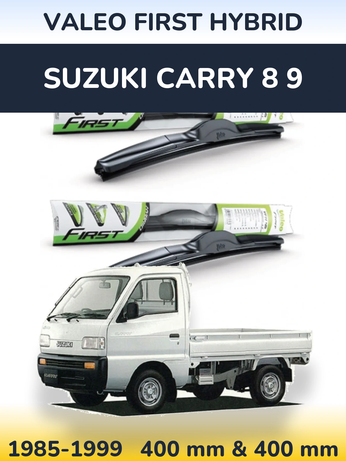 Sada předních stěračů Valeo First Hybrid 400 a 400 mm pro Suzuki Carry 8 9 1985-1999