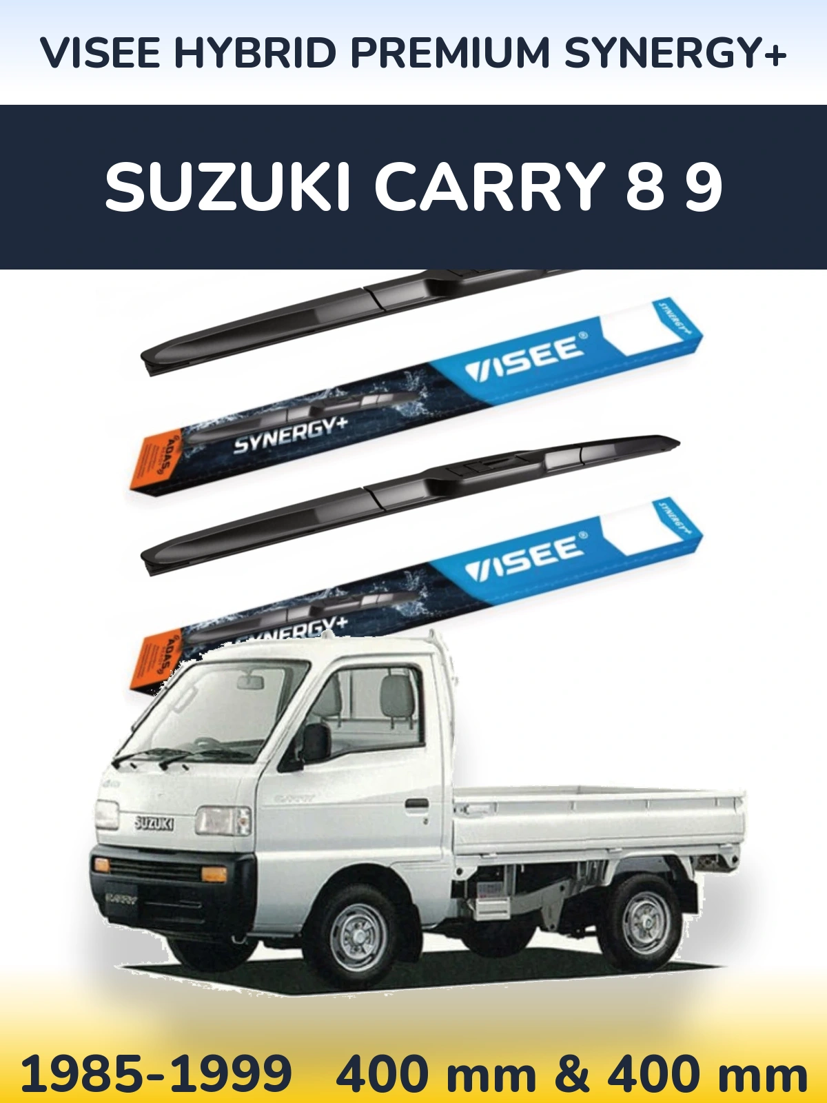 Sada předních stěračů VISEE HYBRID PREMIUM SYNERGY+ 400 a 400 mm pro Suzuki Carry 8 9 1985-1999