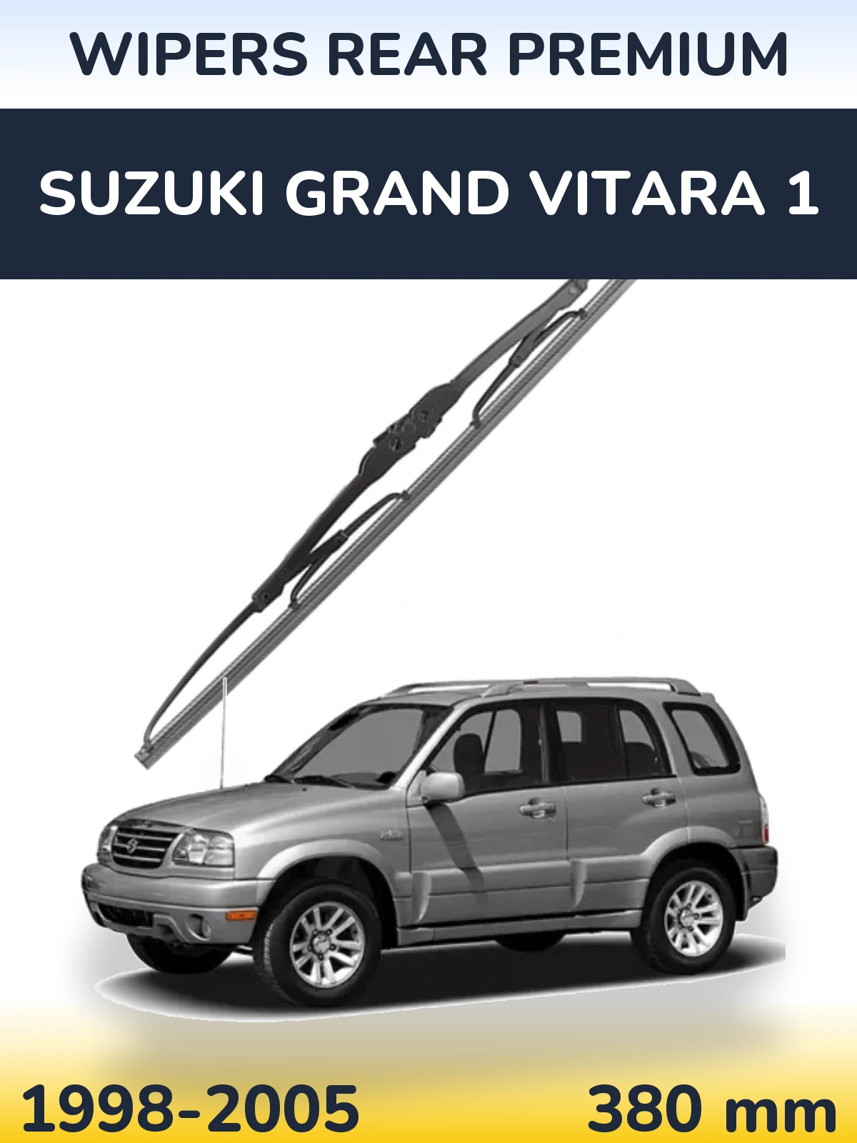 Zadní stěrač WIPERS REAR PREMIUM 380 mm pro Suzuki Grand Vitara 1 1998-2005