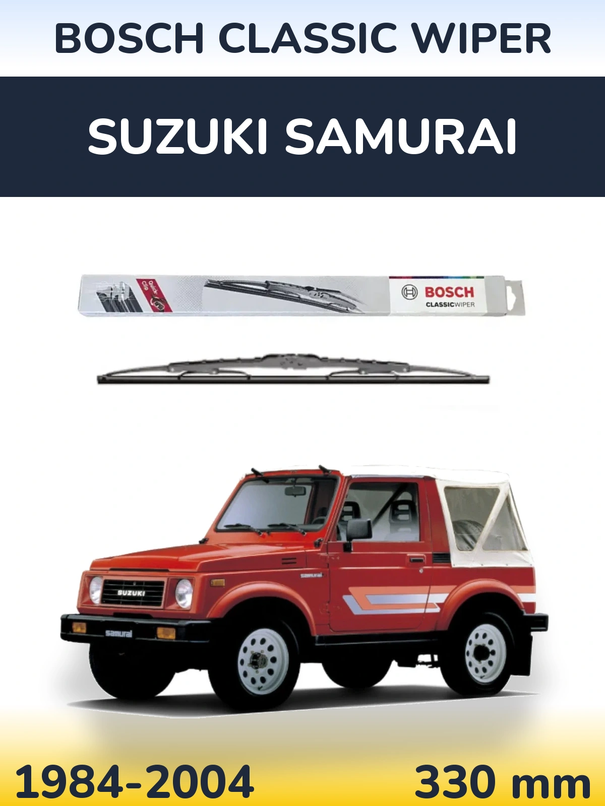 Zadní stěrač BOSCH Classic Wiper 340 mm pro Suzuki Samurai 1984-2004