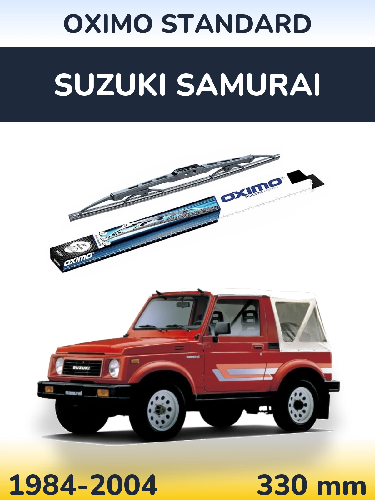 Zadní stěrač Oximo Standard 325 mm pro Suzuki Samurai 1984-2004