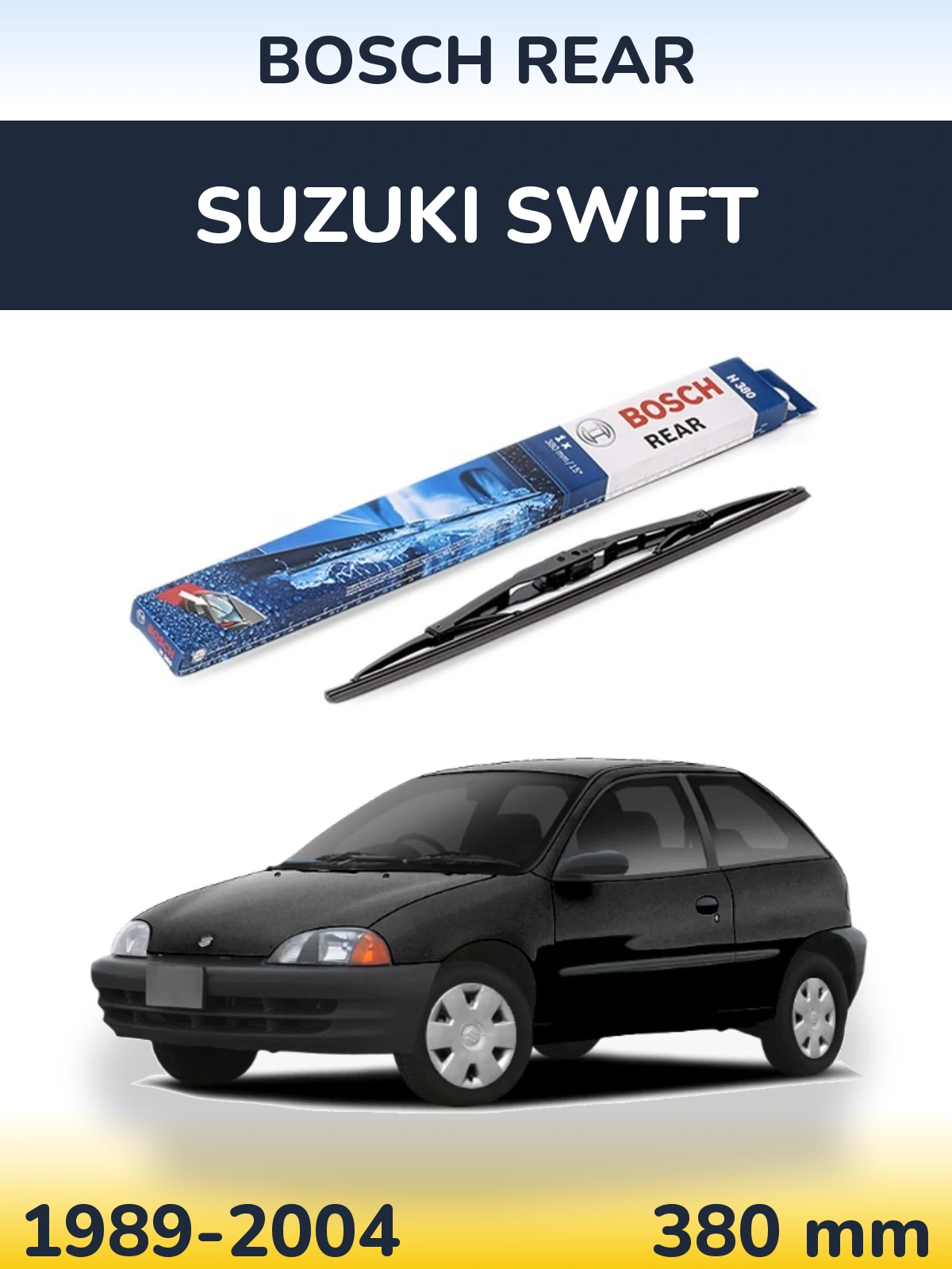 Zadní stěrač BOSCH Rear 380 mm pro Suzuki Swift 1989-2004