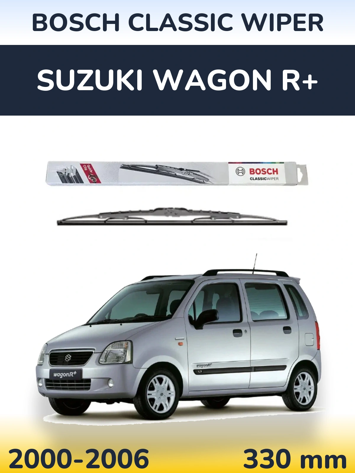 Zadní stěrač BOSCH Classic Wiper 340 mm pro Suzuki Wagon R+ 2000-2006