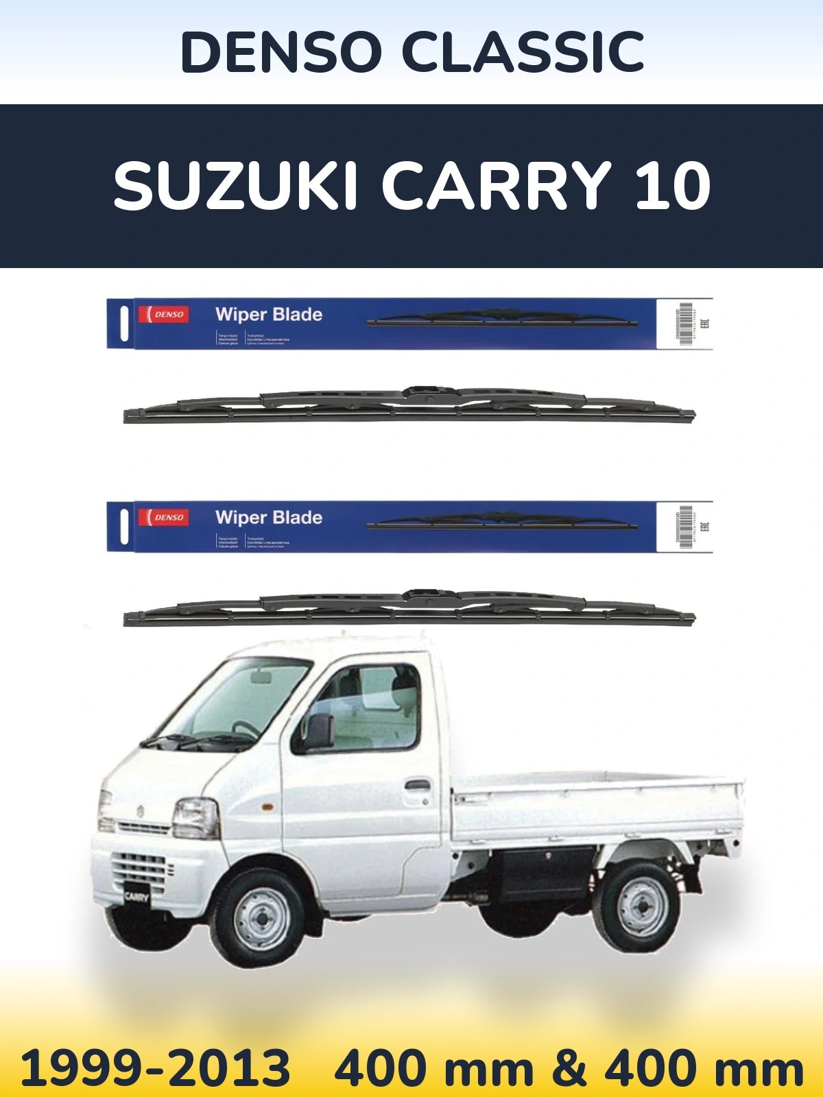 Sada předních stěračů Denso Classic 400 a 400 mm pro Suzuki Carry 10 1999-2013