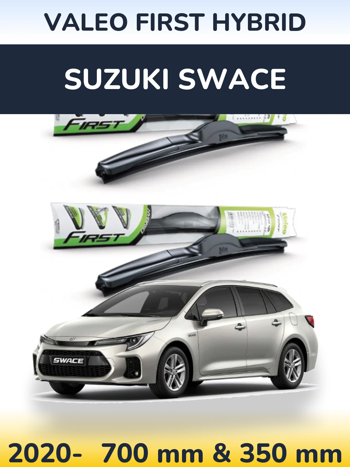 Sada předních stěračů Valeo First Hybrid 700 a 350 mm pro Suzuki Swace 2020-2026