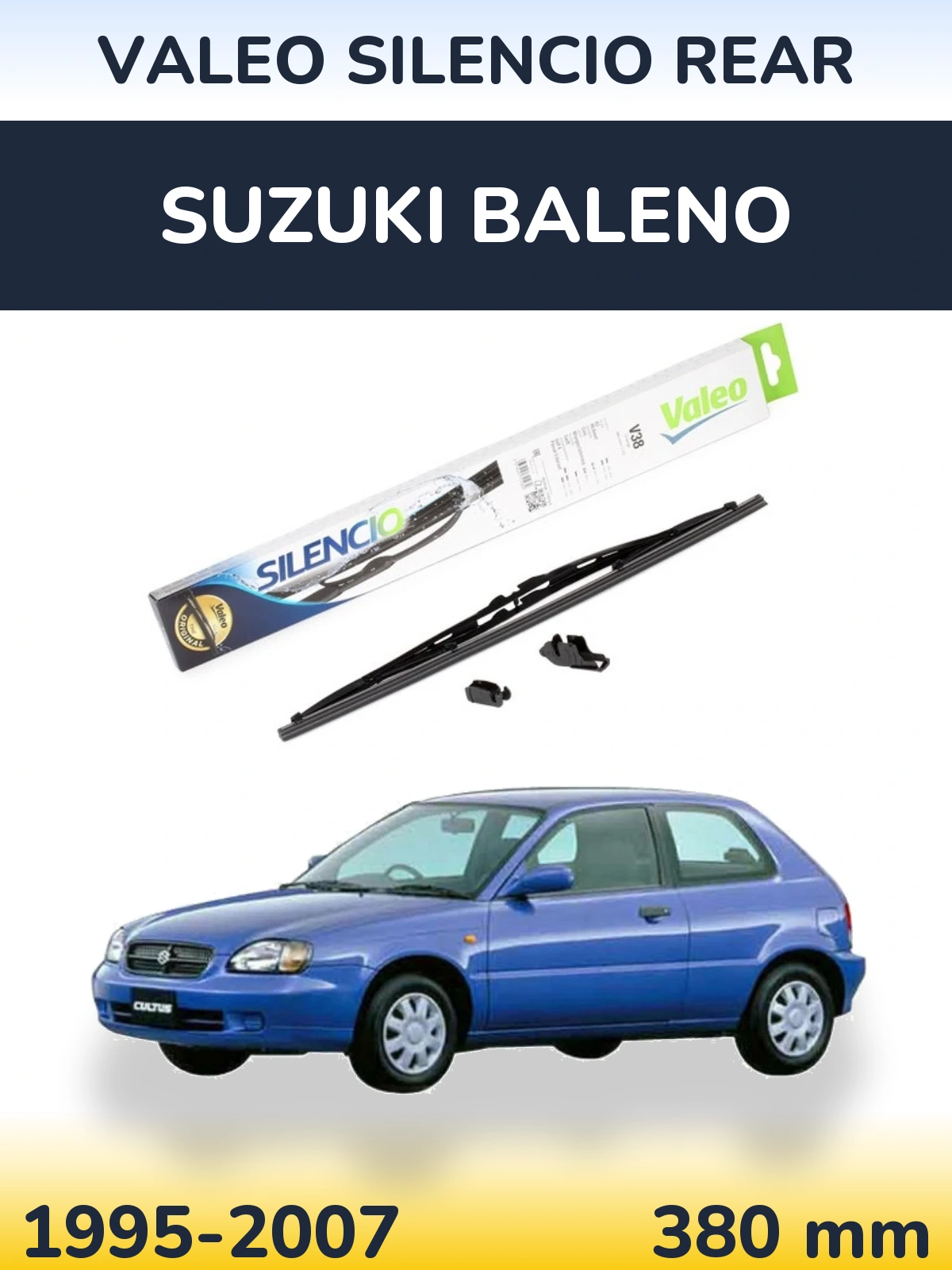 Zadní stěrač Valeo Silencio Rear 380 mm pro Suzuki Baleno 1995-2007