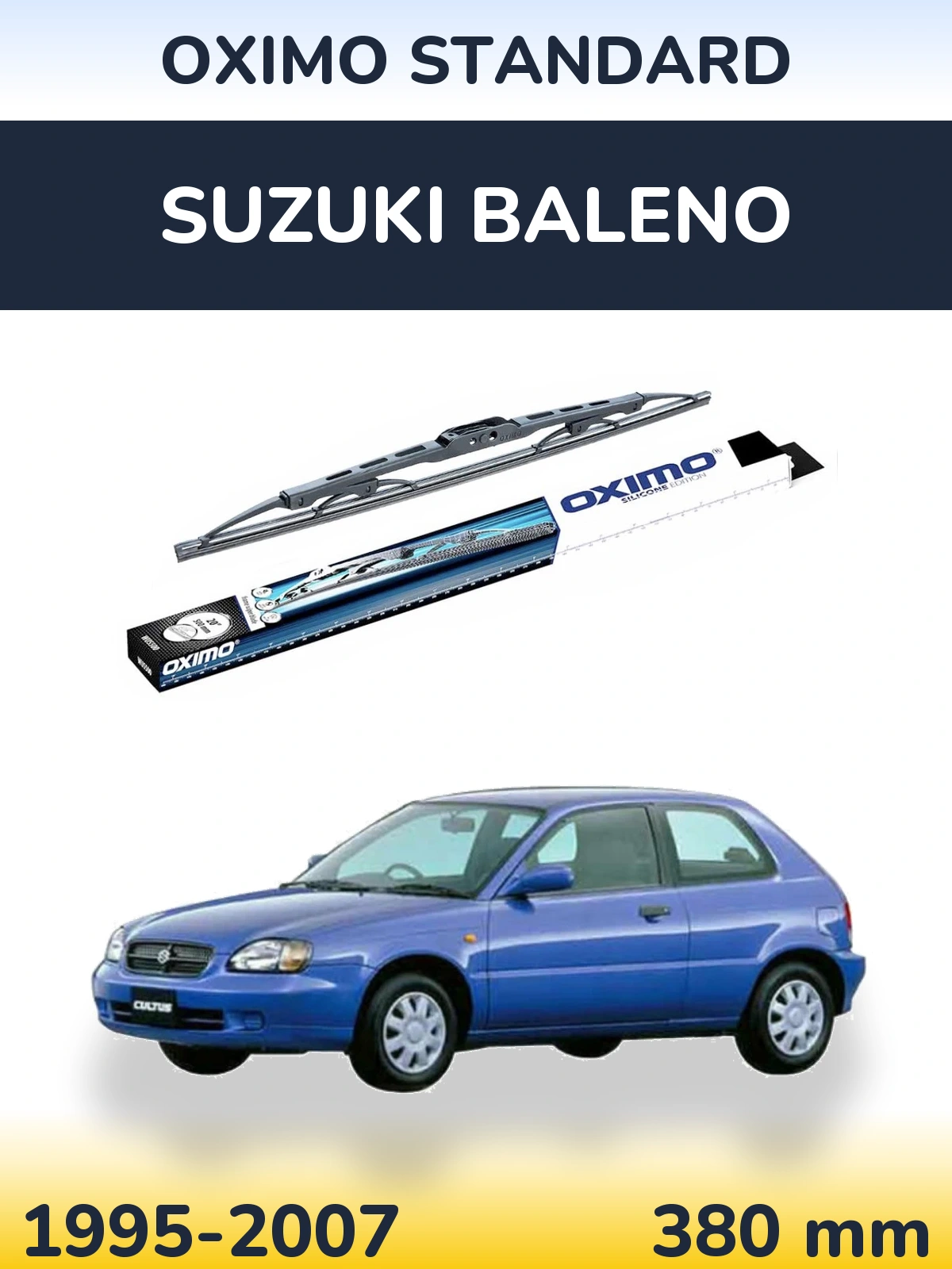 Zadní stěrač Oximo Standard 375 mm pro Suzuki Baleno 1995-2007