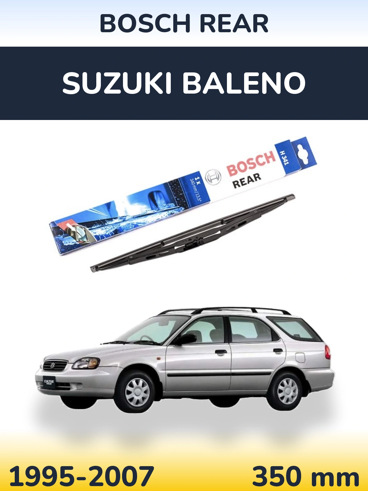 Zadní stěrač BOSCH Rear 340 mm pro Suzuki Baleno 1995-2007