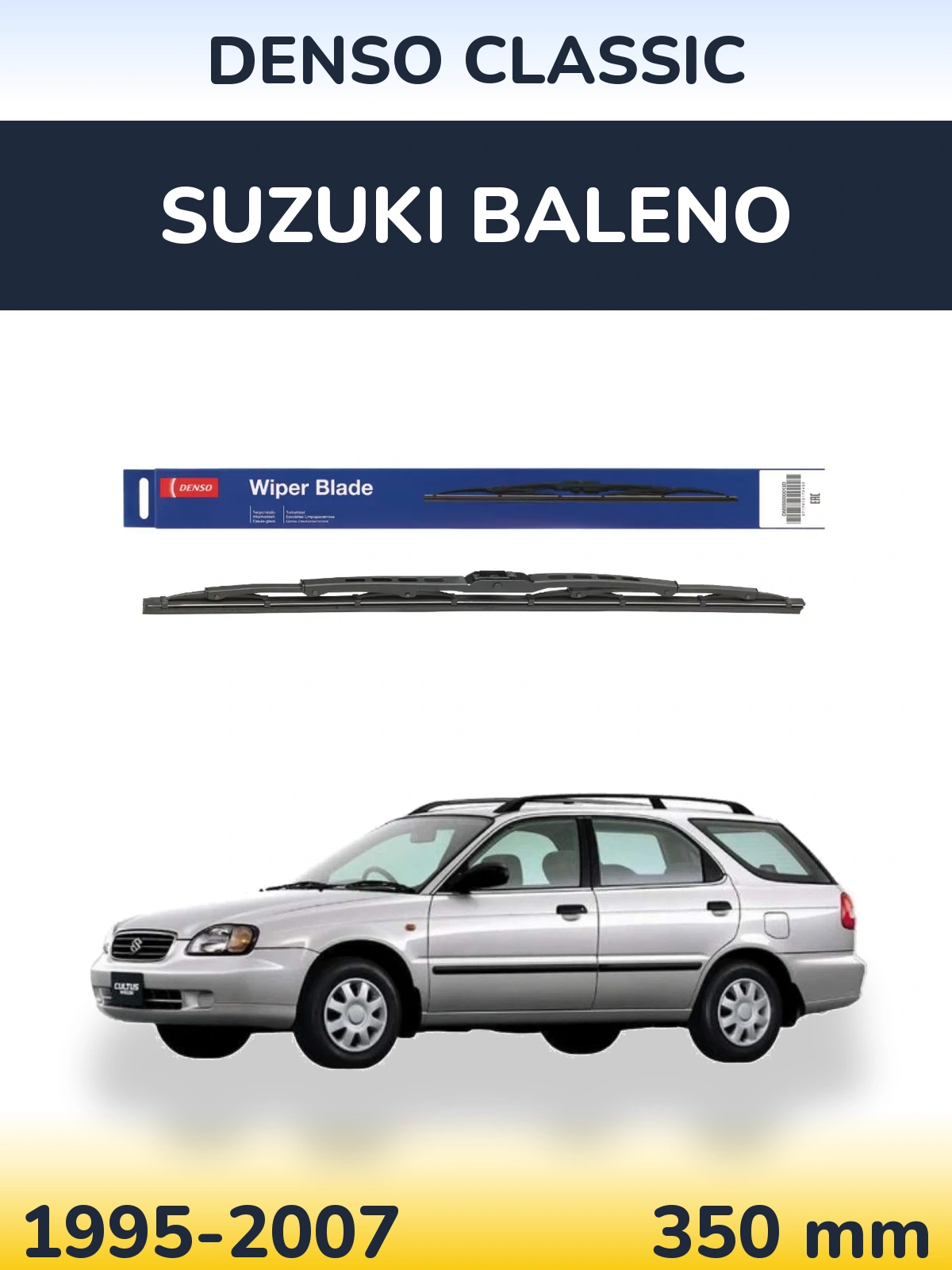 Zadní stěrač Denso Classic 350 mm pro Suzuki Baleno 1995-2007