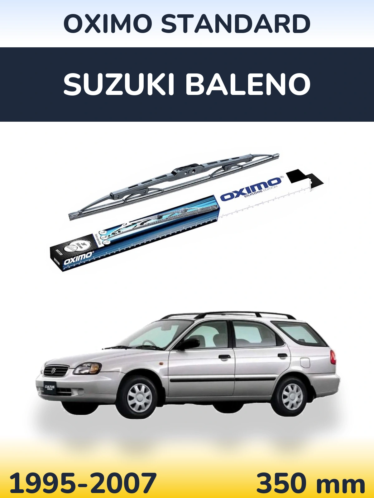 Zadní stěrač Oximo Standard 350 mm pro Suzuki Baleno 1995-2007