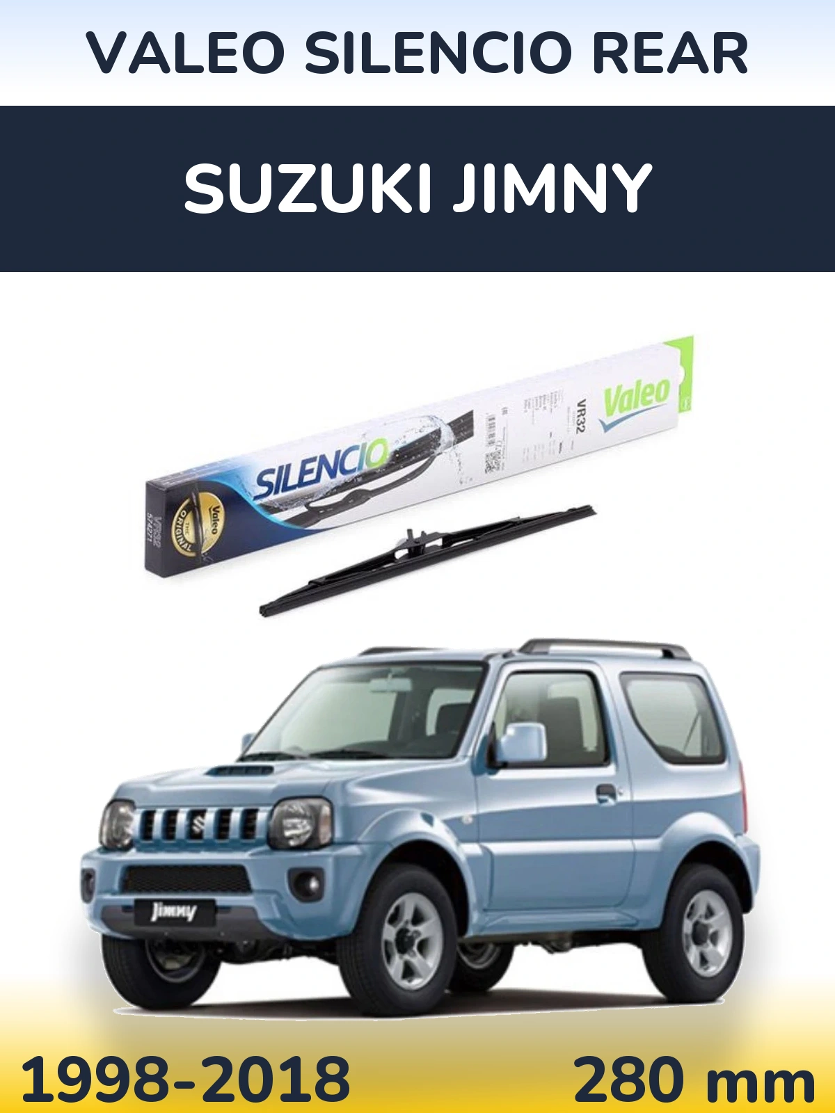 Zadní stěrač Valeo Silencio Rear 280 mm pro Suzuki Jimny 1998-2018