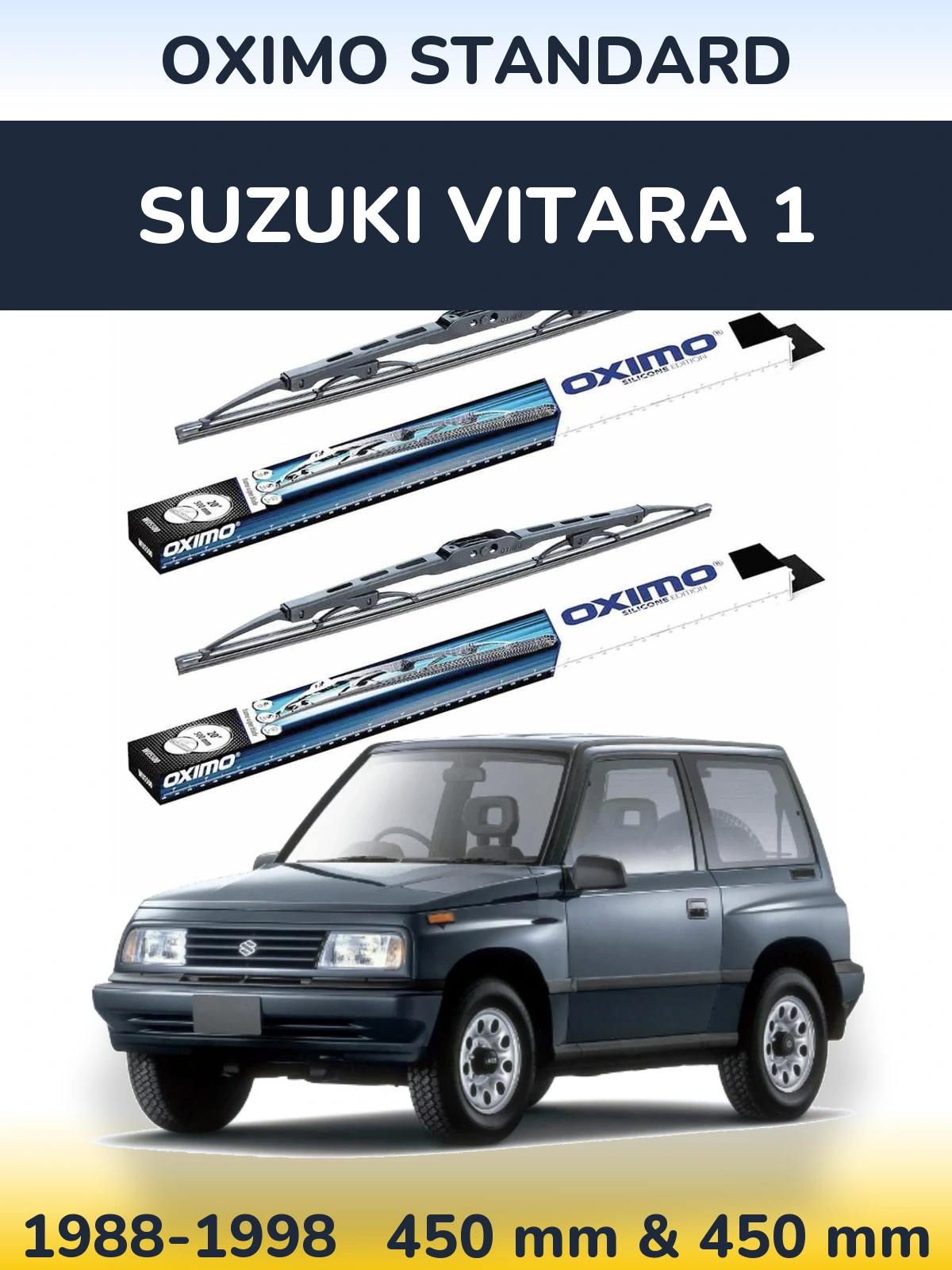 Sada předních stěračů Oximo Standard 450 a 450 mm pro Suzuki Vitara 1 1988-1998