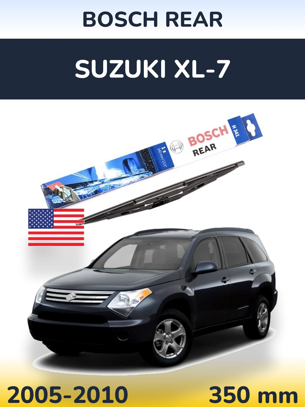 Zadní stěrač BOSCH Rear 340 mm pro Suzuki XL-7 2005-2010