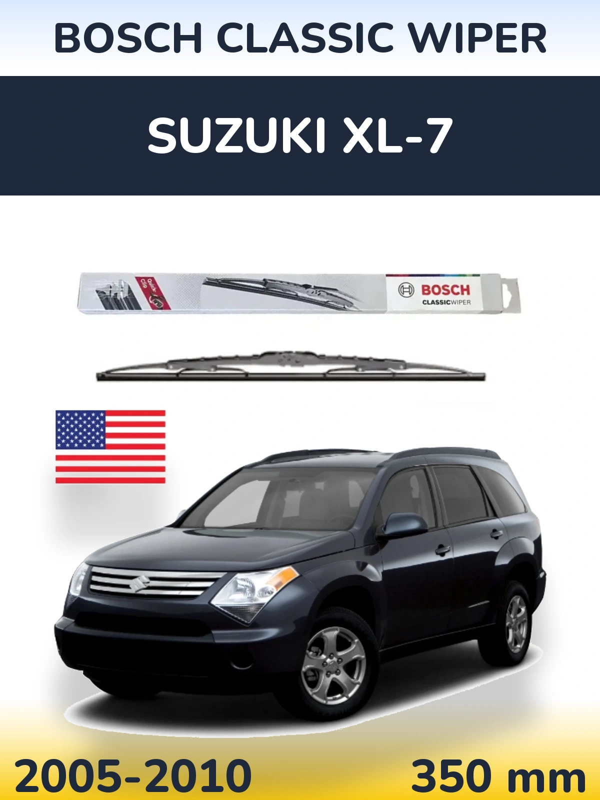 Zadní stěrač BOSCH Classic Wiper 340 mm pro Suzuki XL-7 2005-2010