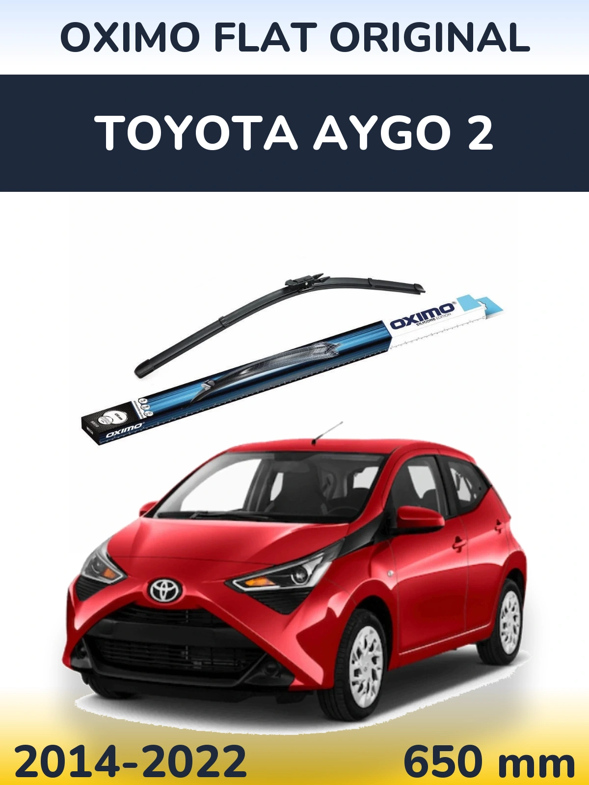 Přední stěrač Oximo Flat Original 650 mm pro Toyota Aygo 2 2014-2022