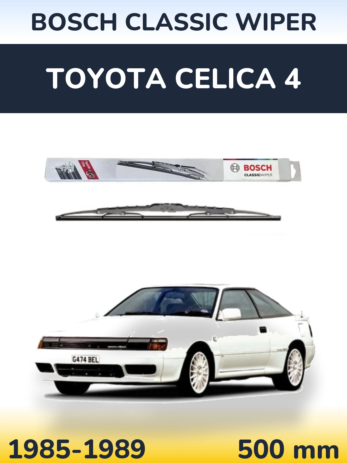 Zadní stěrač BOSCH Classic Wiper 500 mm pro Toyota Celica 4 1985-1989