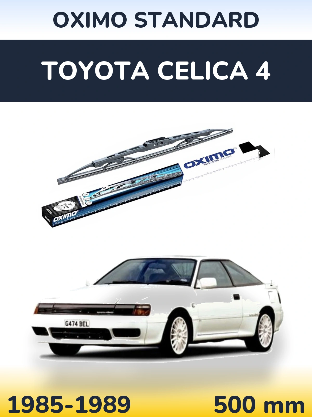 Zadní stěrač Oximo Standard 500 mm pro Toyota Celica 4 1985-1989