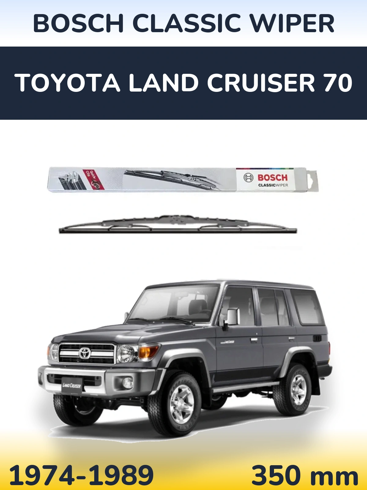 Zadní stěrač BOSCH Classic Wiper 340 mm pro Toyota Land Cruiser 70 1974-1989