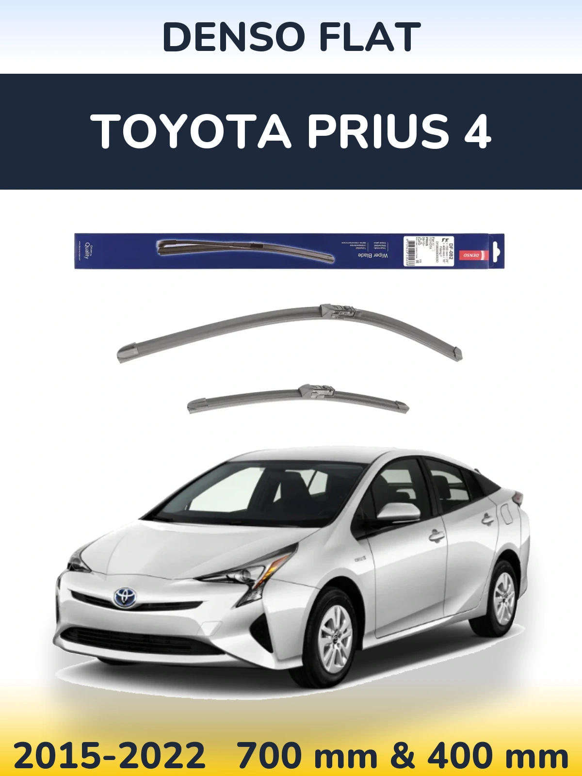 Sada předních stěračů Denso Flat 700 a 400 mm pro Toyota Prius 4 2015-2022
