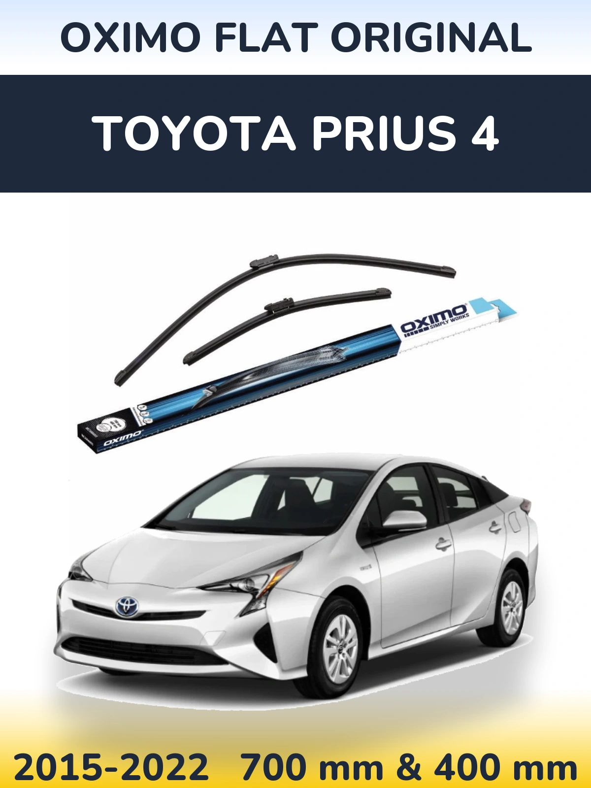 Sada předních stěračů Oximo Flat Original 700 a 400 mm pro Toyota Prius 4 2015-2022
