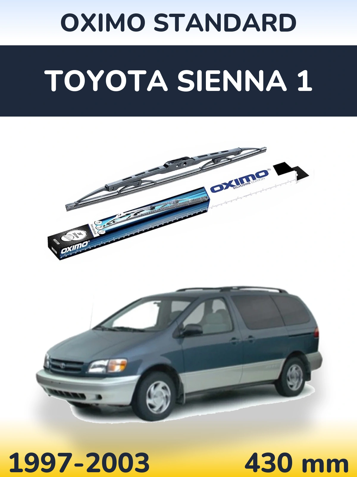 Zadní stěrač Oximo Standard 425 mm pro Toyota Sienna 1 1997-2003
